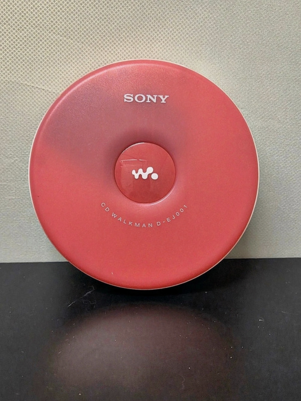 Sony CD Walkman D-EJ001 Portable CD Player Red & White